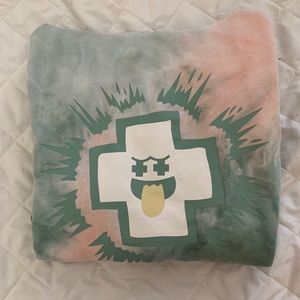 TIE DYE PINK DOLPHIN ZIP UP